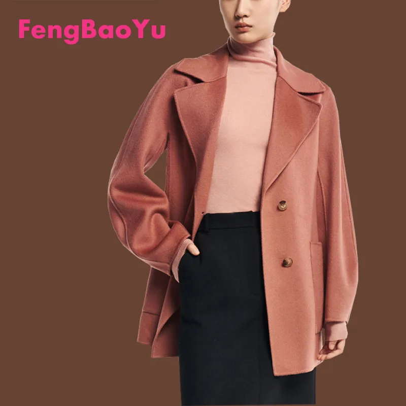 High-end Cashmere Women's Coat Autumn Winter New Wool Short Coat Temperament Fashion Youth Trend Women's Clothing Free Shipping