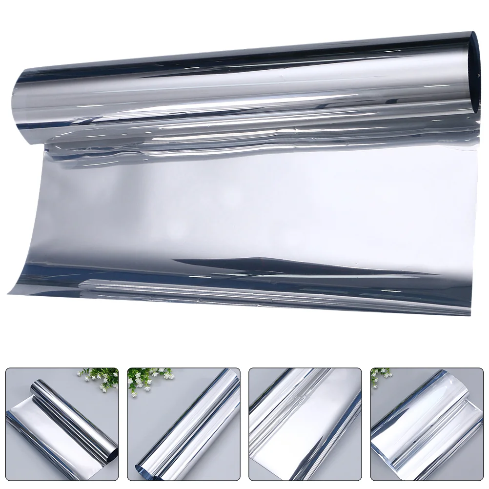 

Window Insulation Film Office Black Sheer Curtains One Way Mirror Pet Privacy Decorative
