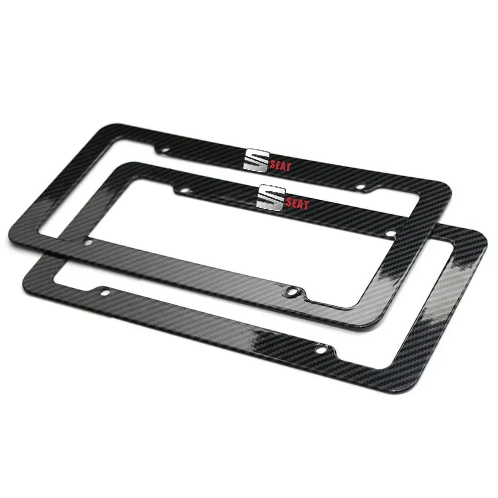 

Stainless Universal License Plate Frame Steel Metal Car For SEAT Leon 5F Ibiza 5 6 MII Altea Toledo 3 Cordoba Alhambra