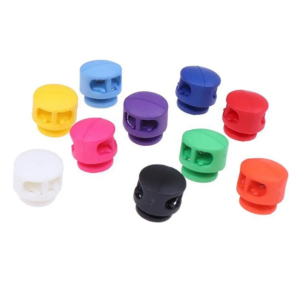 10Pcs Paracord Lanyard Spring Cord Lock Stopper Backpack Sportswear Shoelace Bag Parts Accessories Rope Clamp Plastic