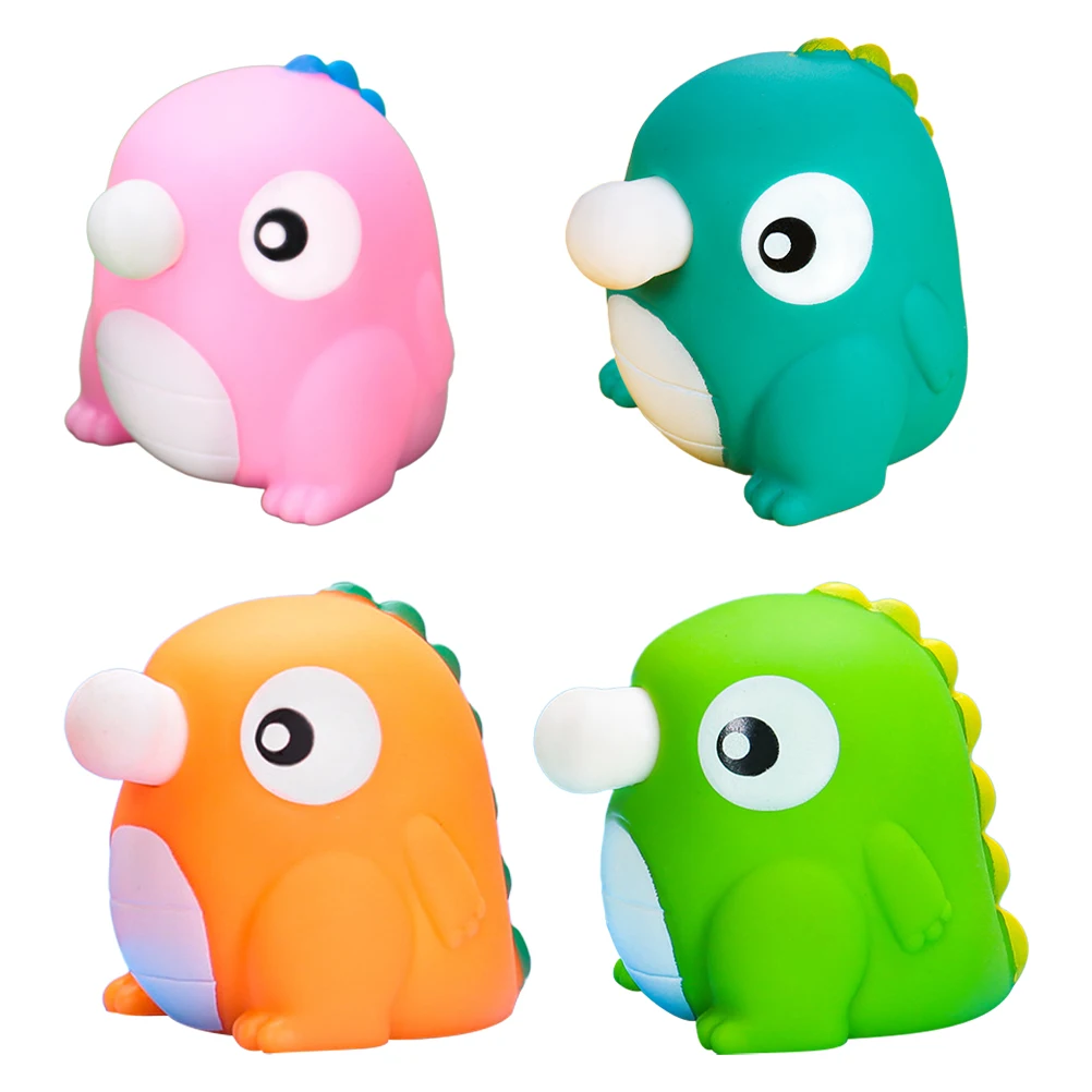 4 Pcs Dinosaur Vent Ball Stress Relief Toy Funny Toys Pinch Music Relieve Child