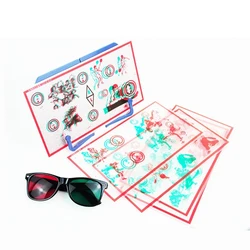 Visual Correction,Stereo Eye Training Device, Vision Therapy, Fixed Transaglyph, Red / Green, Incompatibility, Training Cards,