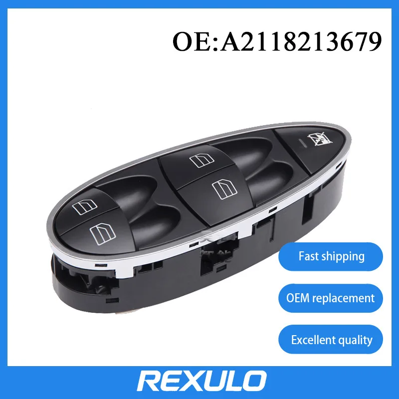 A2118213679 Suitable for Mercedes-Benz E W211 with electroplated glass lift switch window controller switch