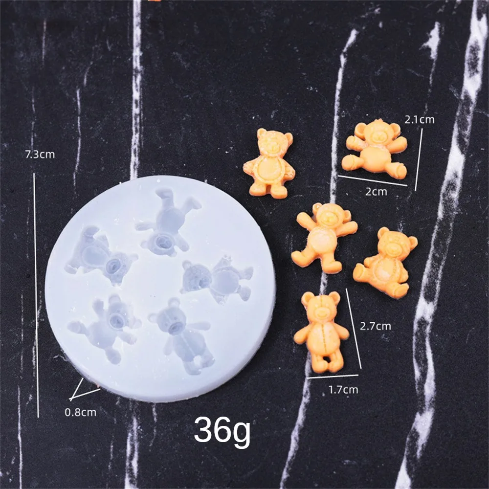 Crystal Gel Fun And Creative Durable White Hot Item Highest Rated Cartoon Bear Shape Cake Mold Welcome Gift Cartoon Bear