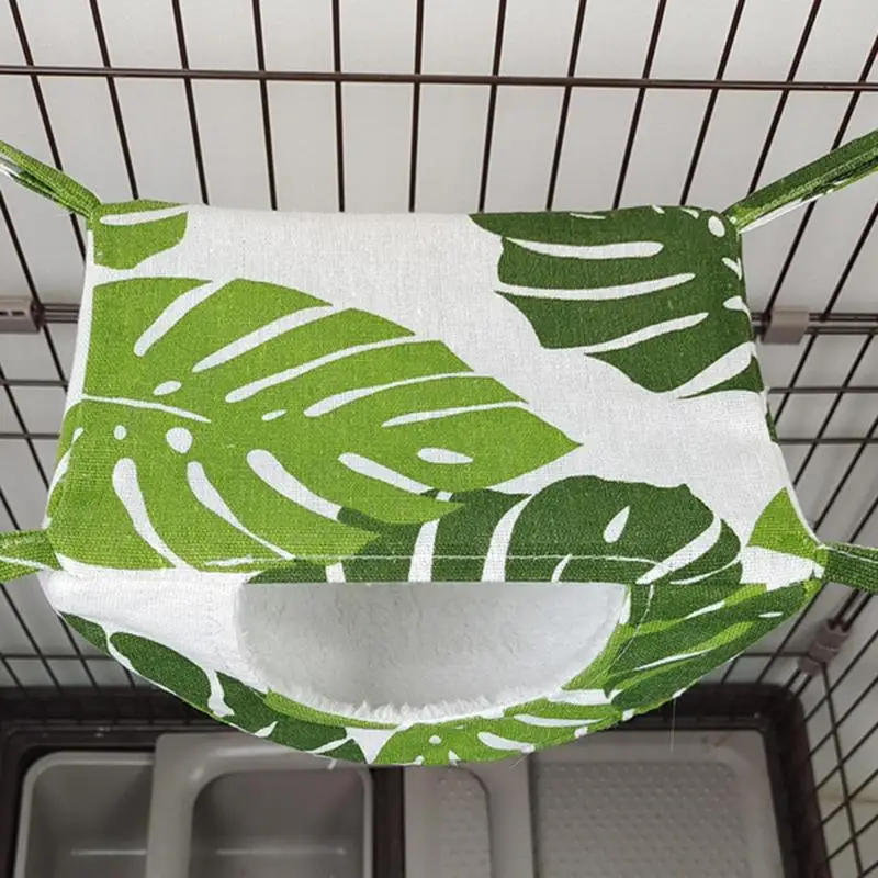 أرجوحة النمس الدافئة أرجوحة خنزير غينيا للحيوانات الأليفة اللعب والراحة قفص سرير الحيوانات الصغيرة لببغاء شينشيلا السكر شراعية النمس