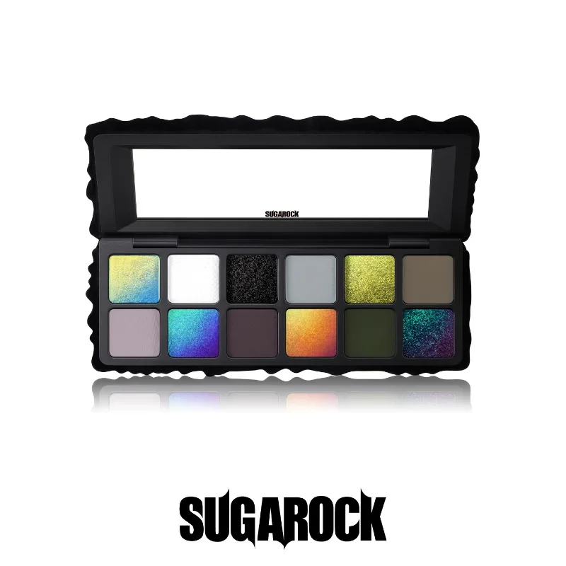 Sugarock 12 สี Chameleon Eyeshadow Palette Shimmer Matte Pearlescent Glitter ยาวนานกันน้ําแต่งหน้าเครื่องสําอาง