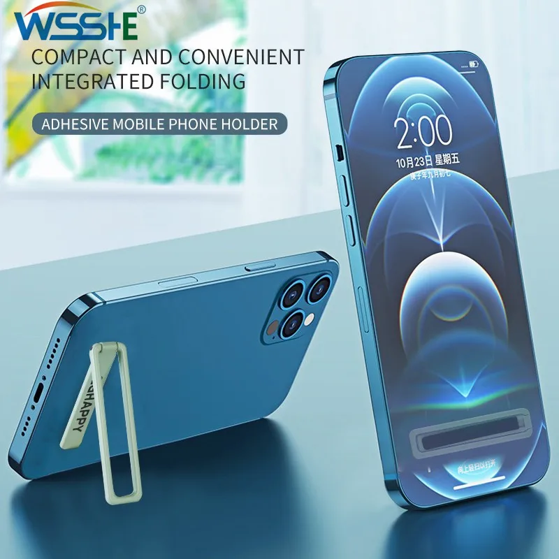 

Ultra Thin Foldable Mobile Phone Holder Bracket Magnetic Metal Alloy Desktop Cell Phone Stands Universal Phone Support Kickstand