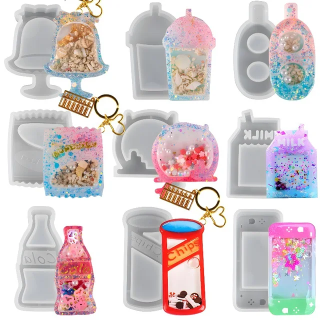 DIY Kawaii mały wisiorek silikonowa forma śliczny kolczyki z żywicy brelok wisiorek upuszczenie kleju forma ręcznie robiona biżuteria sztuka forma