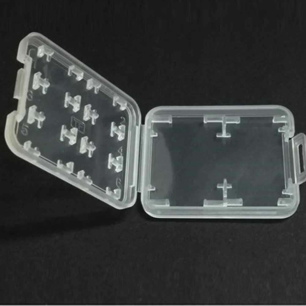 1/3/5PCS Sd Card Storage Box Small And Exquisite Thin Section Transparent Box Storage Box Strong Storage 3.5g 8 In 1 Storage Box