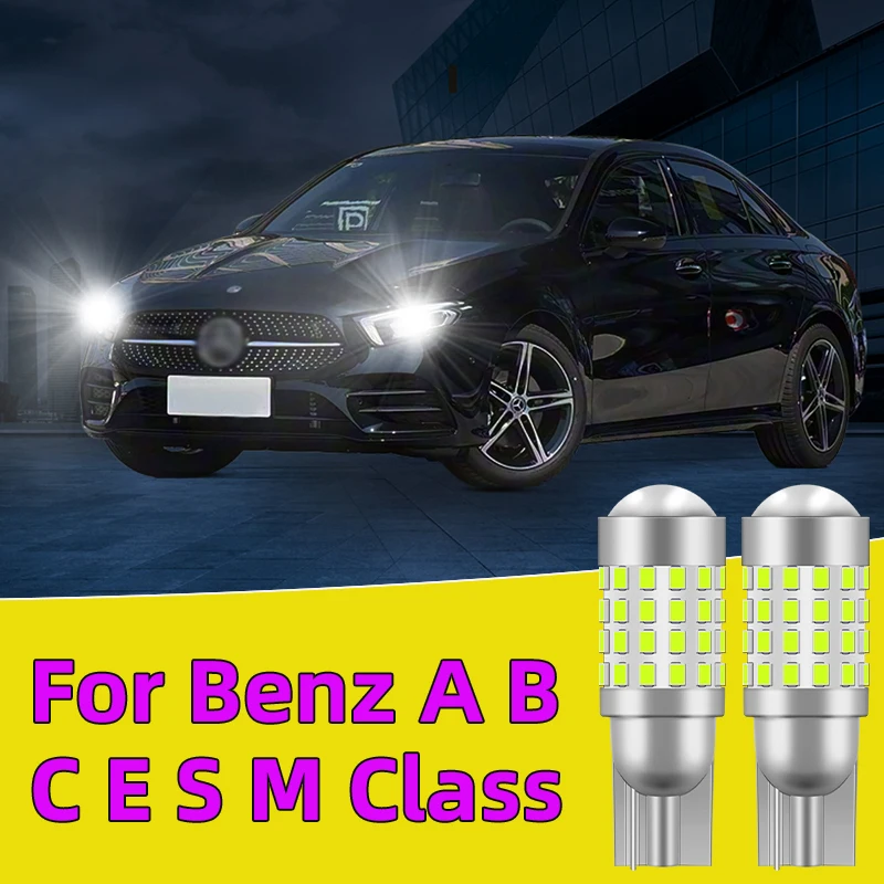 

2PCS For Benz A B C E S M Class Car Led Bulb T10 W5W width lights side marker position Signal Lamp 12V24V Clearance Lights White