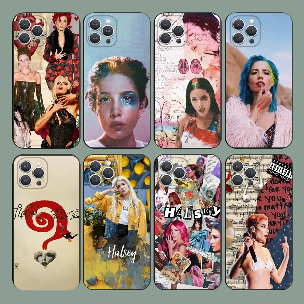 H-Halsey The End  Phone Case For iPhone 15,14,13,12,11,Plus,Pro Max,XS,X,XR,SE,Mini,8,7 Soft Silicone Black Cover