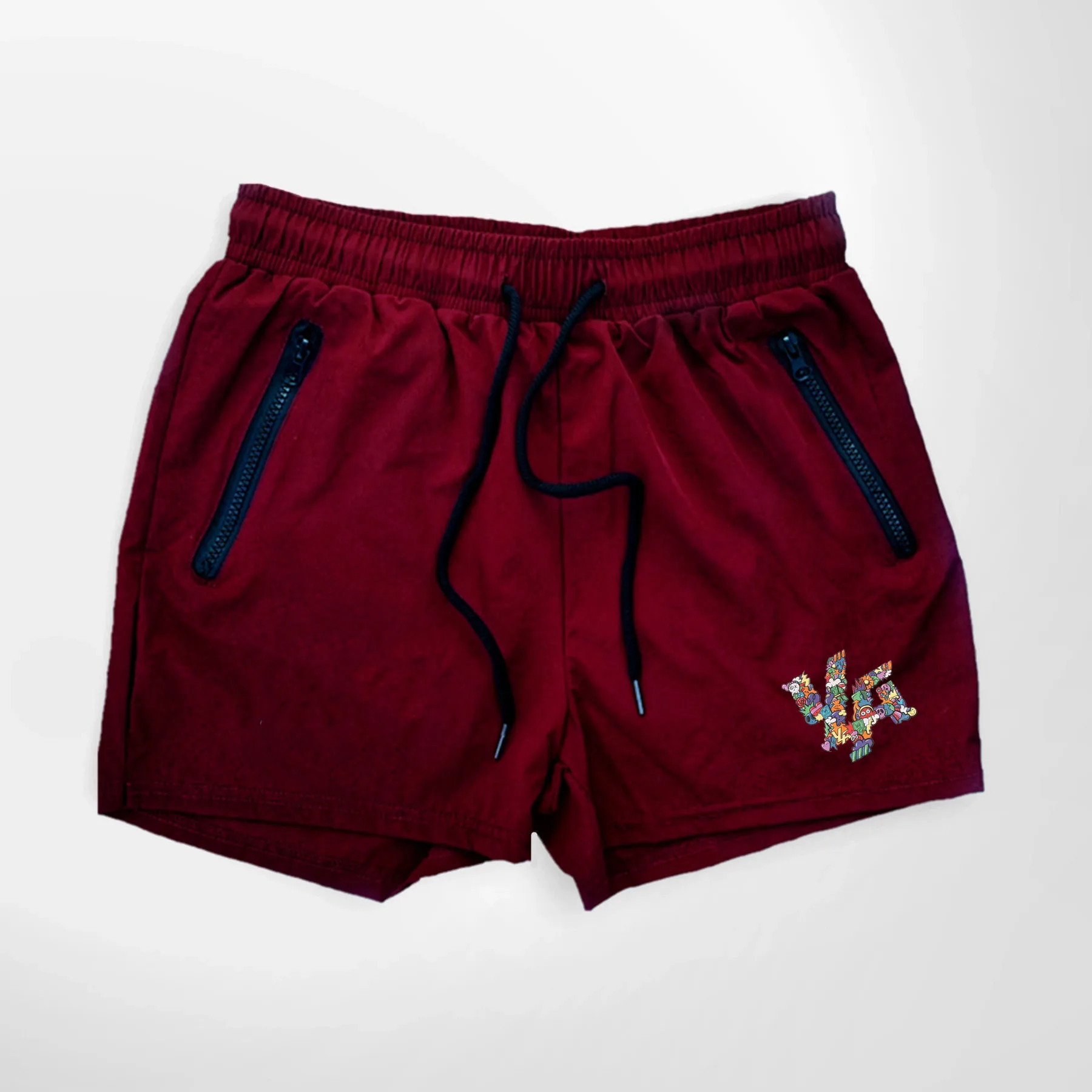 Men's fashionable printed shorts, fast drying comfortable drawstring zipper shorts, sports shorts M-3XL image 3
