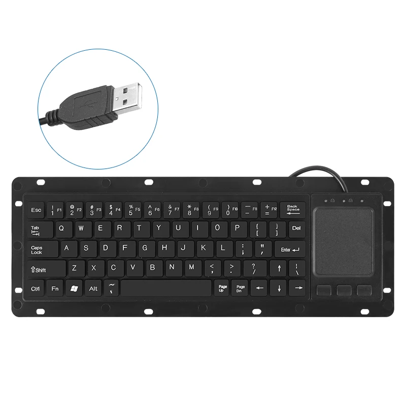 Inlaid k-68 keyboard and mouse wired industrial keyboard touchpad/trackball, anti-static and anti-interference magnetic