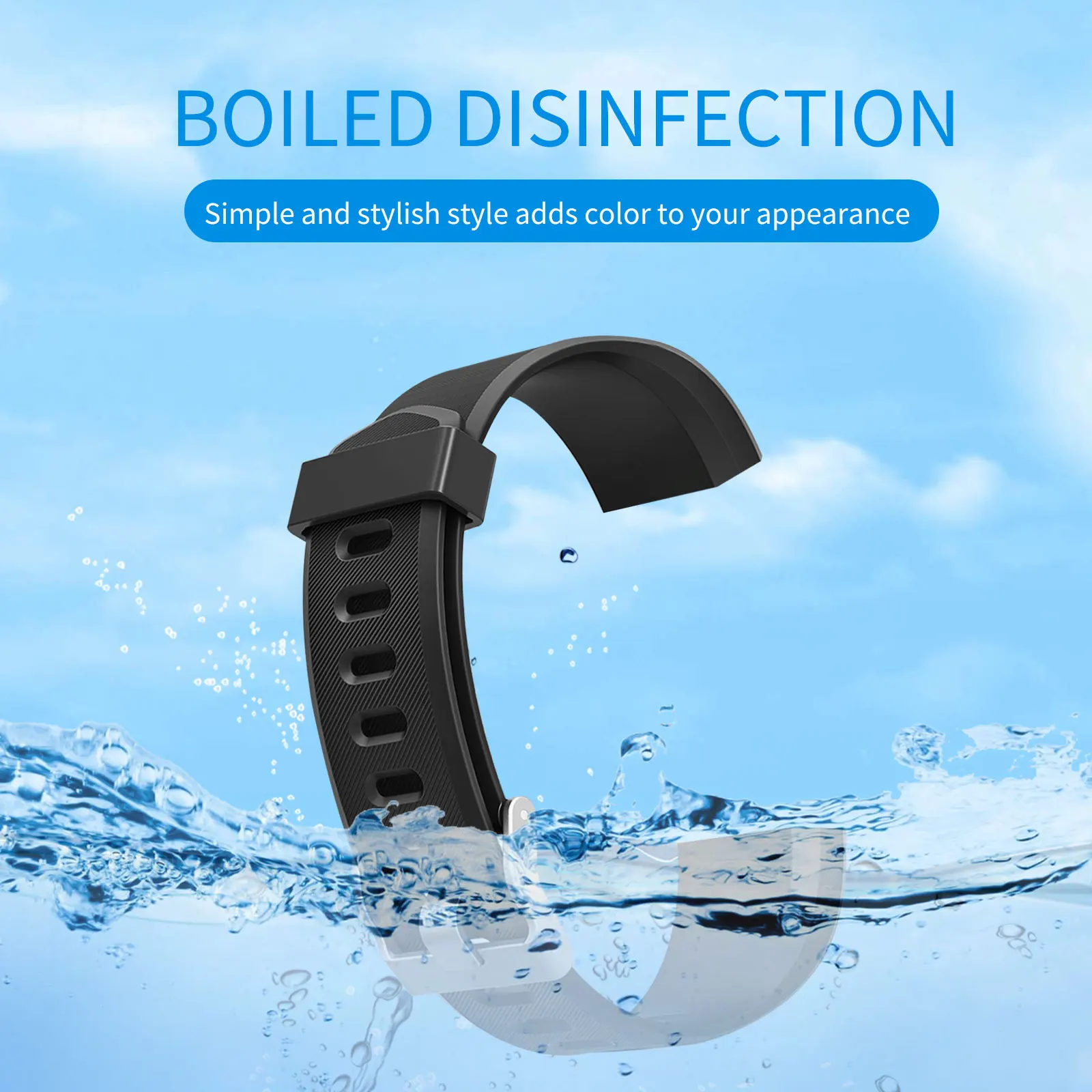 2pcs Smartwatch Watch Bands Compatible for ID115Plus HR 2 Pieces Wristbands Bracelet Fashionable Strap