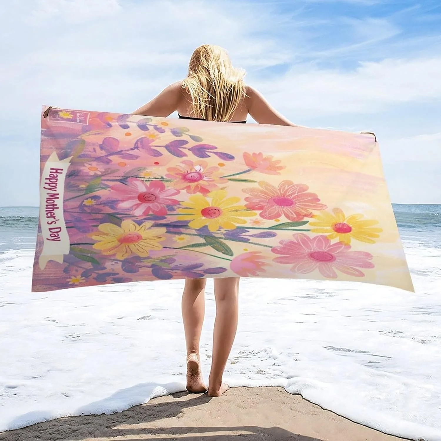 Gifts for Mom for Mother's day Beach Towel Microfiber Soft Quick Drying Suitable For Yoga Tourism Swimming Beach Fitness Camping