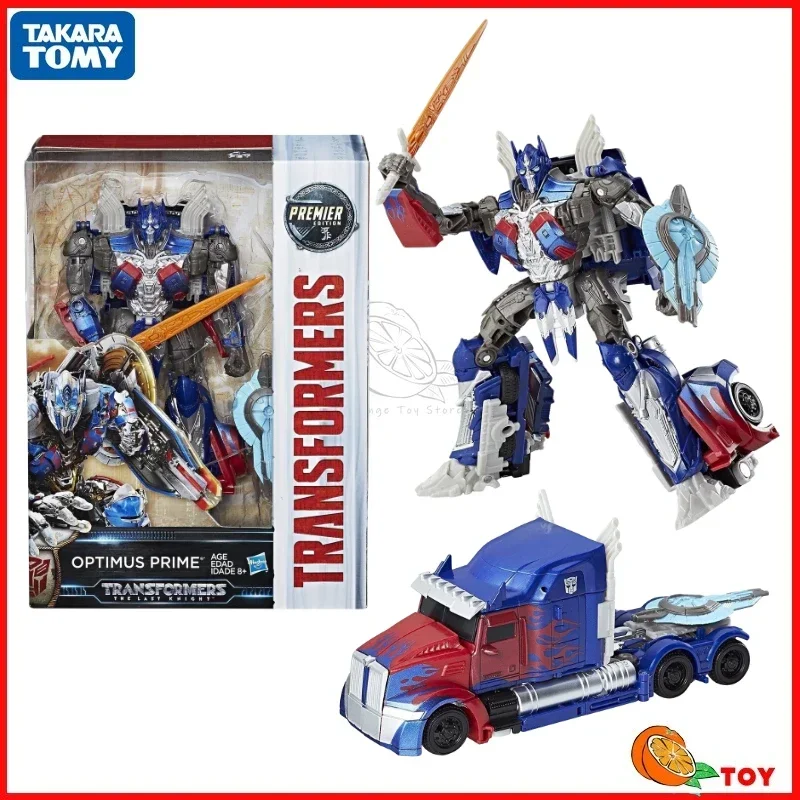 In stock Takara Tomy Transformers toys Transformers The Last Knight TLK Class V Optimus Prime Model Robot Collection Action