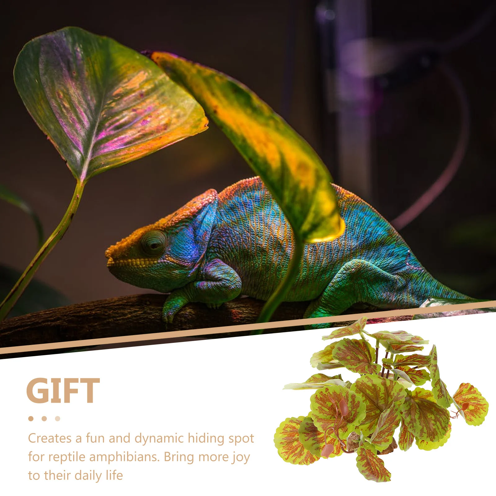 

Resin Plastic Reptile Plant Artificial Decor Reptile Tank Terrarium Hide Plant Terrarium Decor Gecko Tank Plants