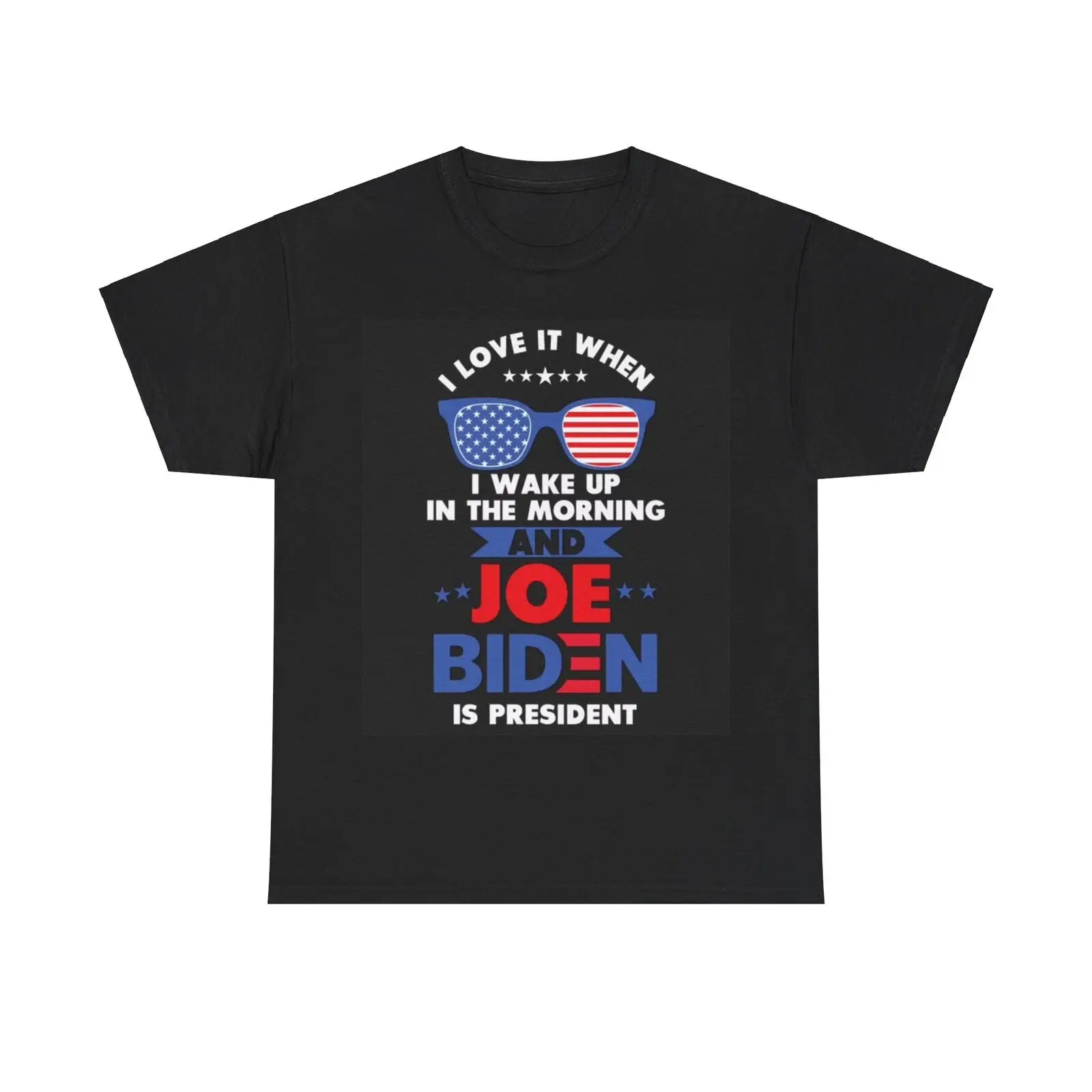 Joe Biden Tshirt Love It Democrat American Flag vote Unisex Heavy Cotton Tee