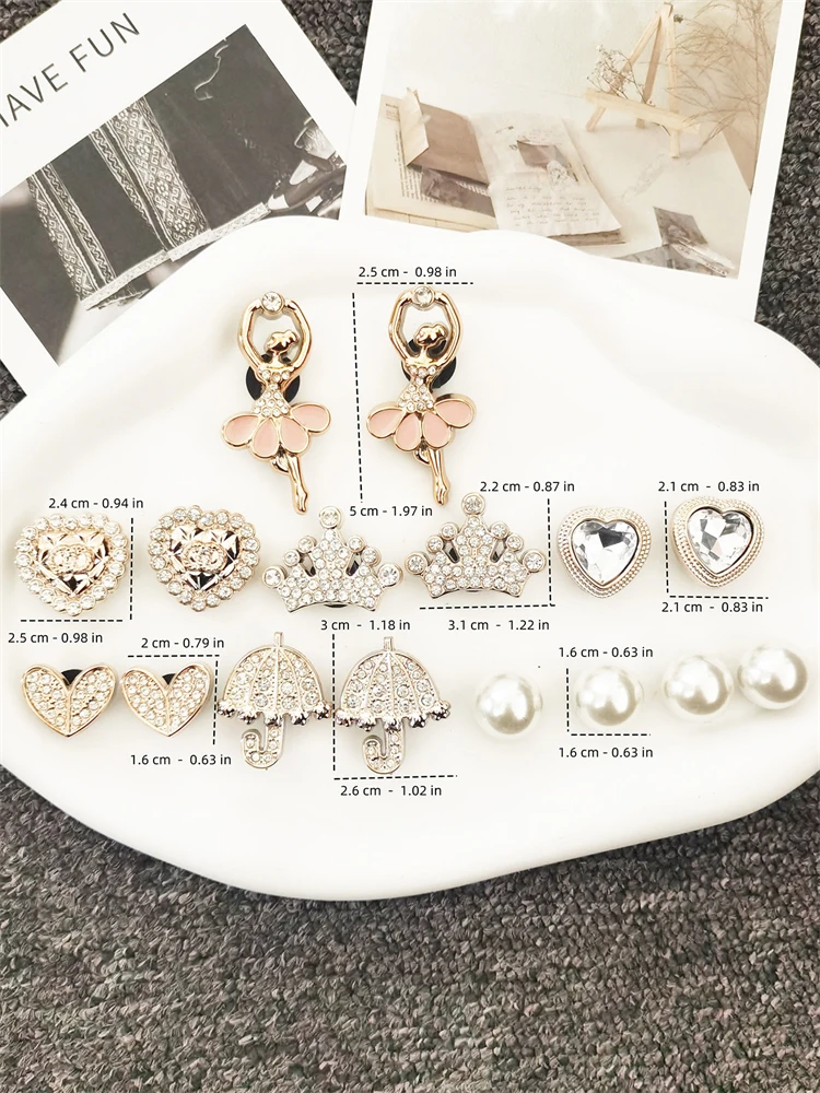 16PCS Ballett Mädchen Schuh Charms ABS Strass Schnalle Dekorationen DIY Bling Schmuck Kleine Clog Zubehör Fit Frauen Halloween geschenk – Detail 4