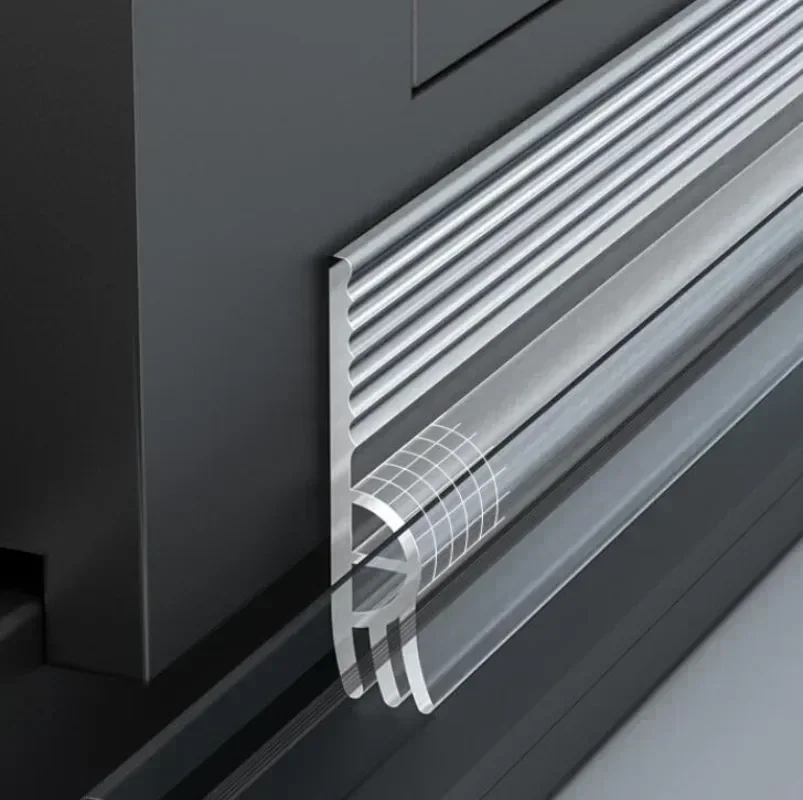 Soundproof Door Bottom Weatherstripping Self Adhesive Triple Thickening Window Seal Strip Windproof Dust and Insect Prevention