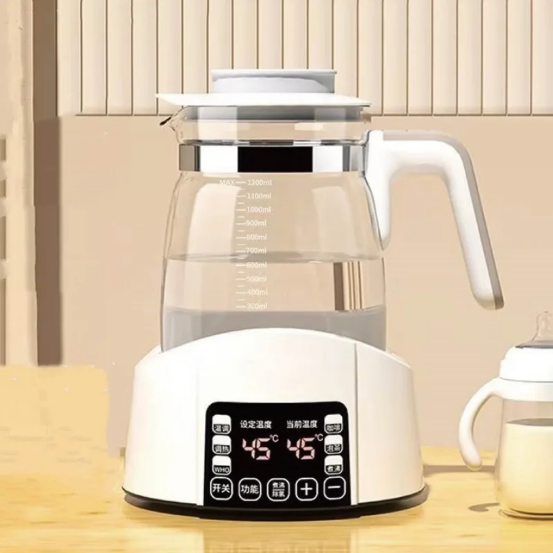 

1.3L Electric Kettle Multifunctional Baby Thermostatic Milk Kettle 24H Hot Water Kettle Glass Temperature Control Teapot 600W
