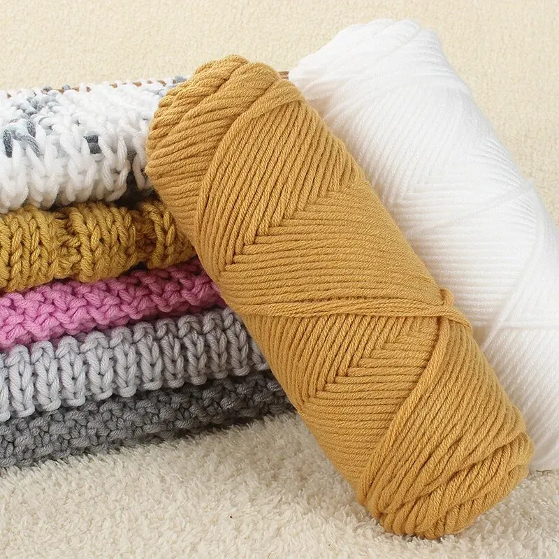 5pcs Valentine\'s Cotton Handmade Woven DIY Scarf Yarn Ball, Thick Yarn Stick, Needle, Milk Cotton Yarn Thread Ball