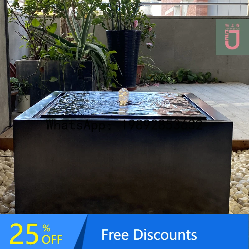 

XL Flowing Water Fountain Water System Modern Courtyard Garden Villa Landscape Clubhouse Home Water Feature Ornament