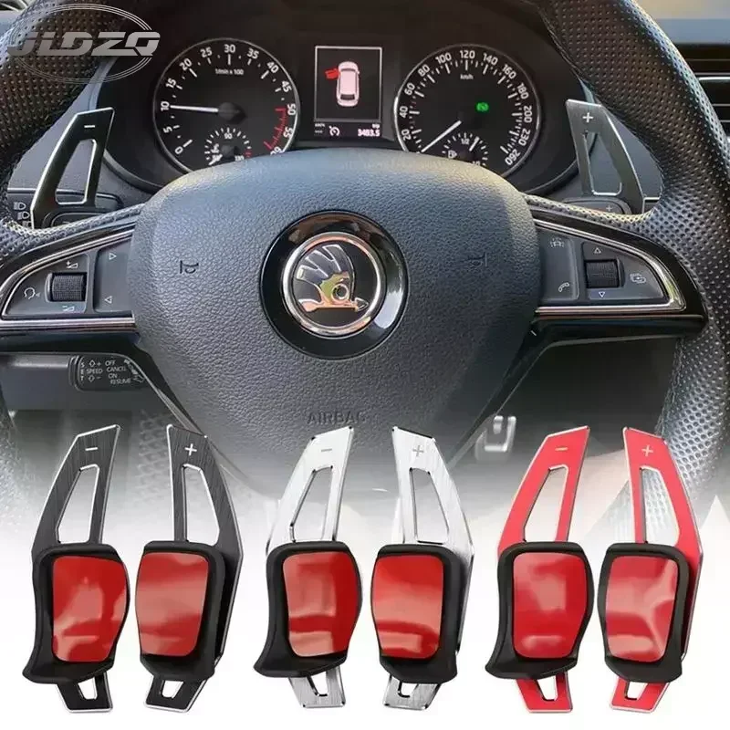 Volante do carro Deslocamento Paddle Estender Shifters, DSG Gear, Adesivo, Skoda Octavia A7 MK3 5E RS VRS Superb B8 Scala Karoq Kodiaq