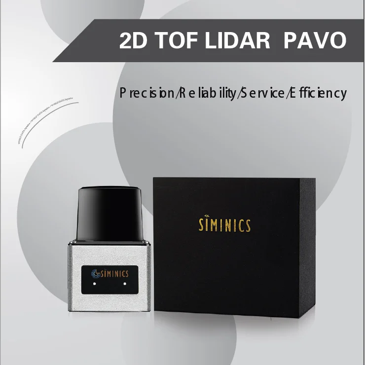 SIMINICS PAVO2 100Hz 360 °   เซ็นเซอร์ LiDAR กลางแจ้ง TOF 50 ม. PAVO 10-30 LIDAR สําหรับการนําทางหุ่นยนต์และการหลีกเลี่ยงอุปสรรค