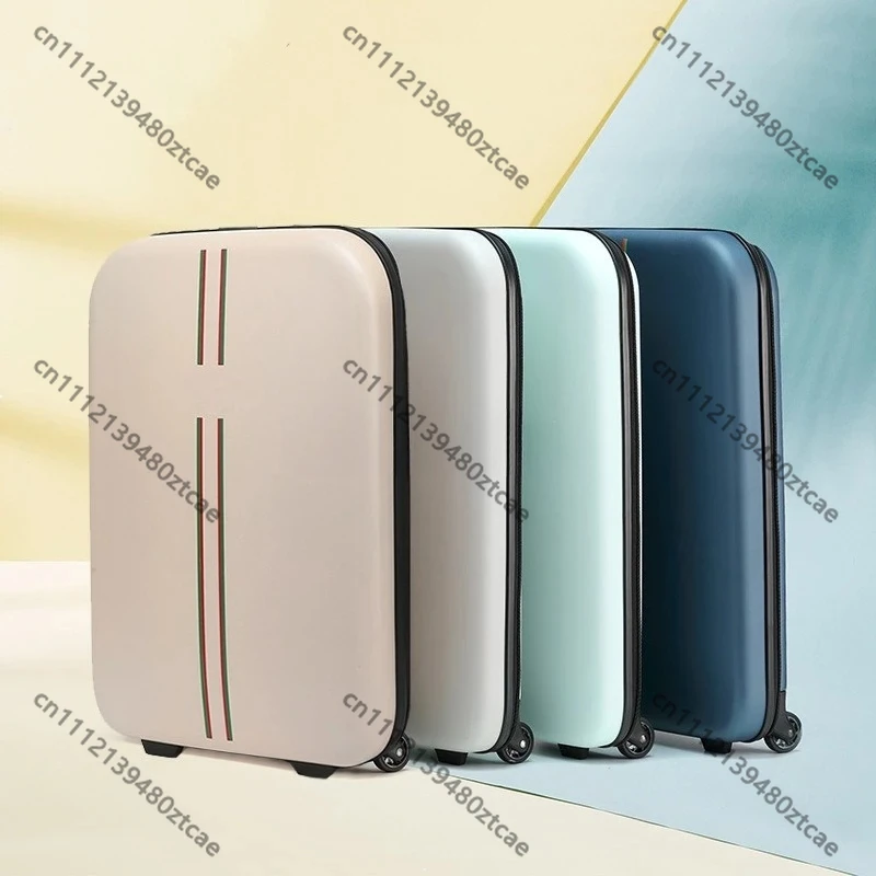 20 Inch 24 Inch Foldable Trolley Luggage, Lightweight Business Travel Foldable Suitcase, Portable Rolling Travel Case