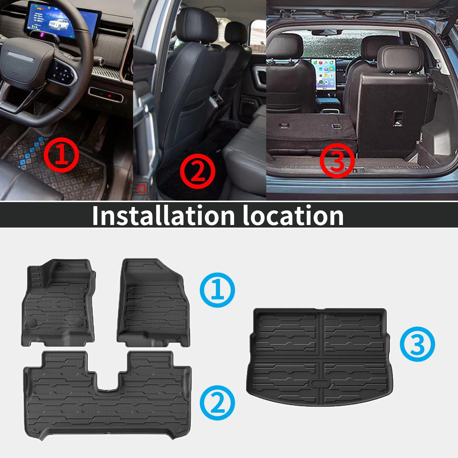 for Chevrolet Chevy Bolt EV 2025 2024 2023 2022 (Not fit for EUV) Eco-Friendly Non-Slip TPE Car Mats Accessories view 2