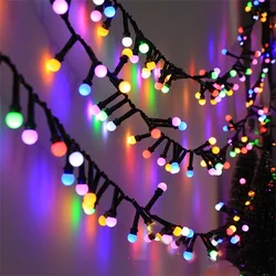 220V Firecracker Garland Fairy Lights Outdoor 250/500LED Christmas Tree String Lights for Home Party Wedding Backyard Decor