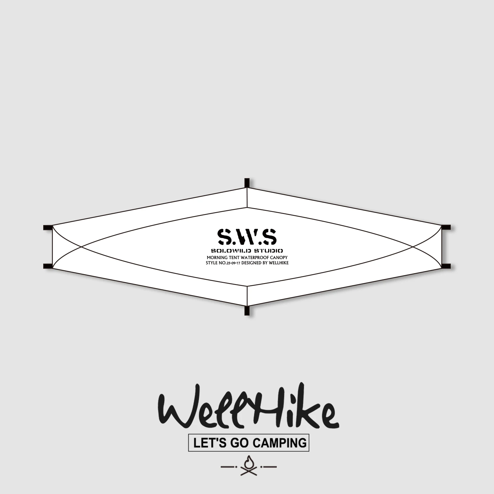 

WELLHIKE Открытый SWS-намет с защитой от ультрафиолета, вентилируемый, водонепроницаемый, портативный навес для кемпинга на крыше