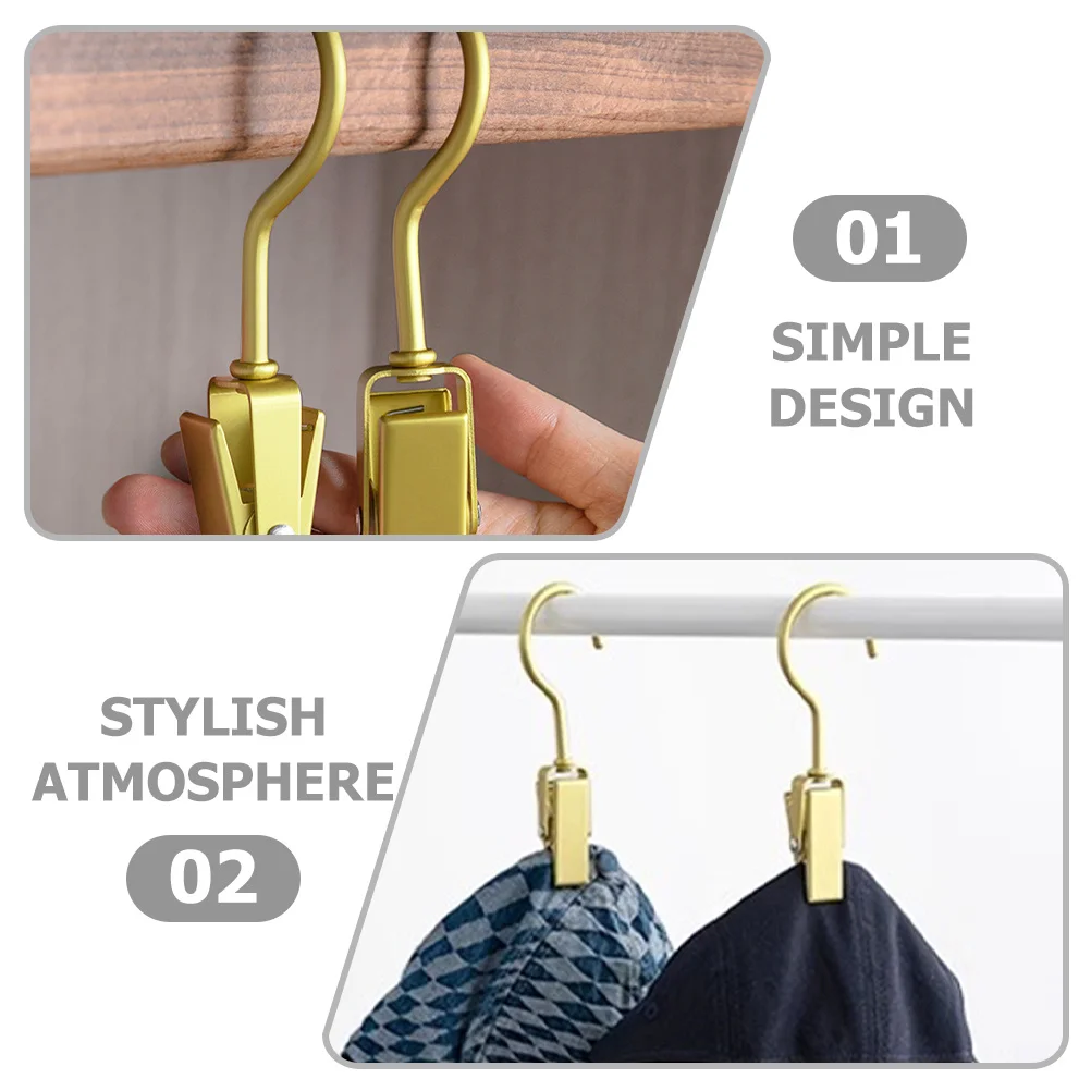 

5Pcs Laundry Hook Clips Multifunction Hanging Clips Portable Clothes Hangers for Pants Hats Scarves Socks Household Clothes
