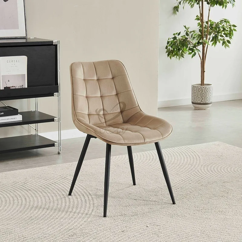Wholesale Luxury Leather Dining Chair Upholstery Chair Dinning Room with Metal Legs Chairs for Hotel