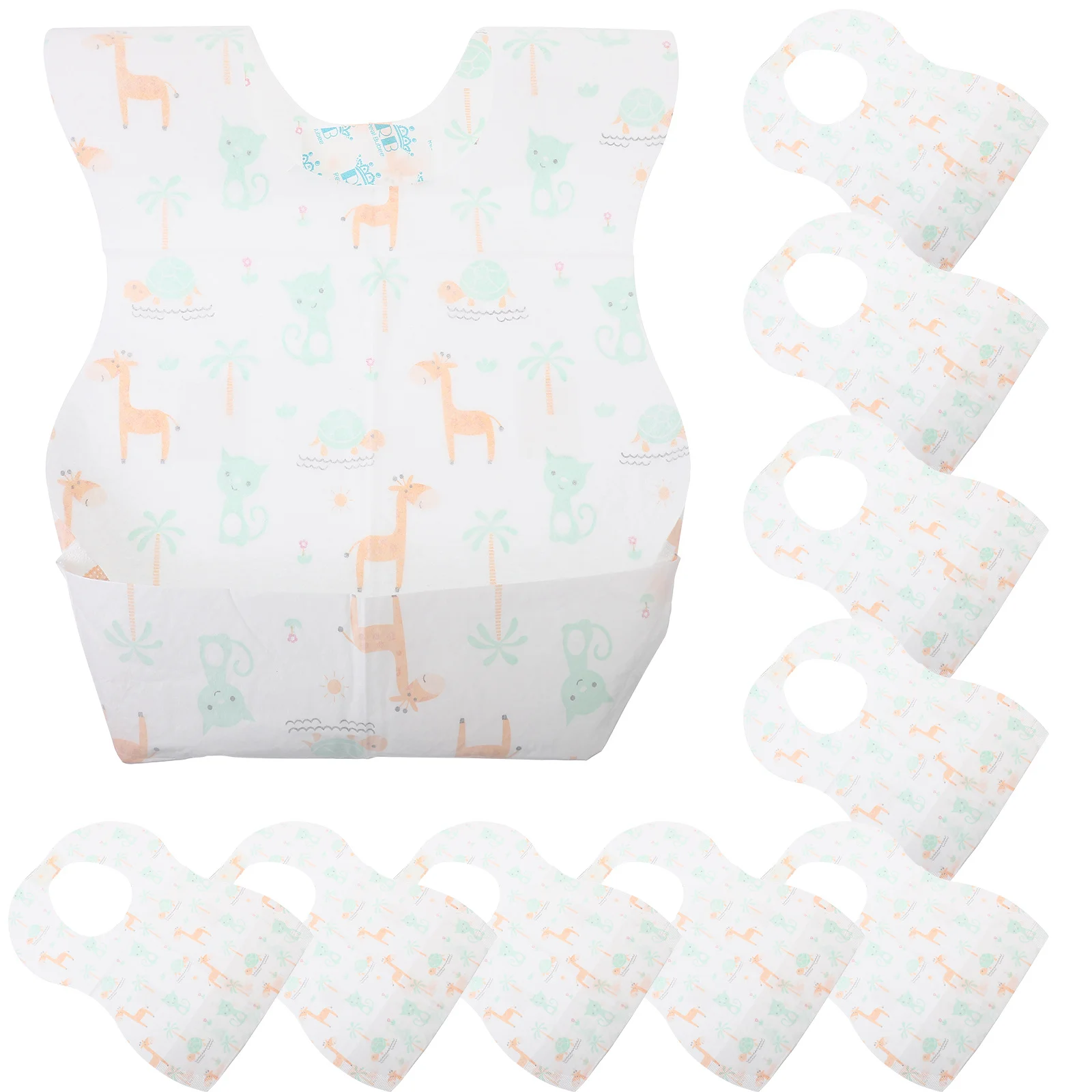 

20Pcs Baby Bibs Disposable Toddler Feeding Drooling Bib Infant Bibs Baby Girl Bib Multipurpose Cute Animal Design
