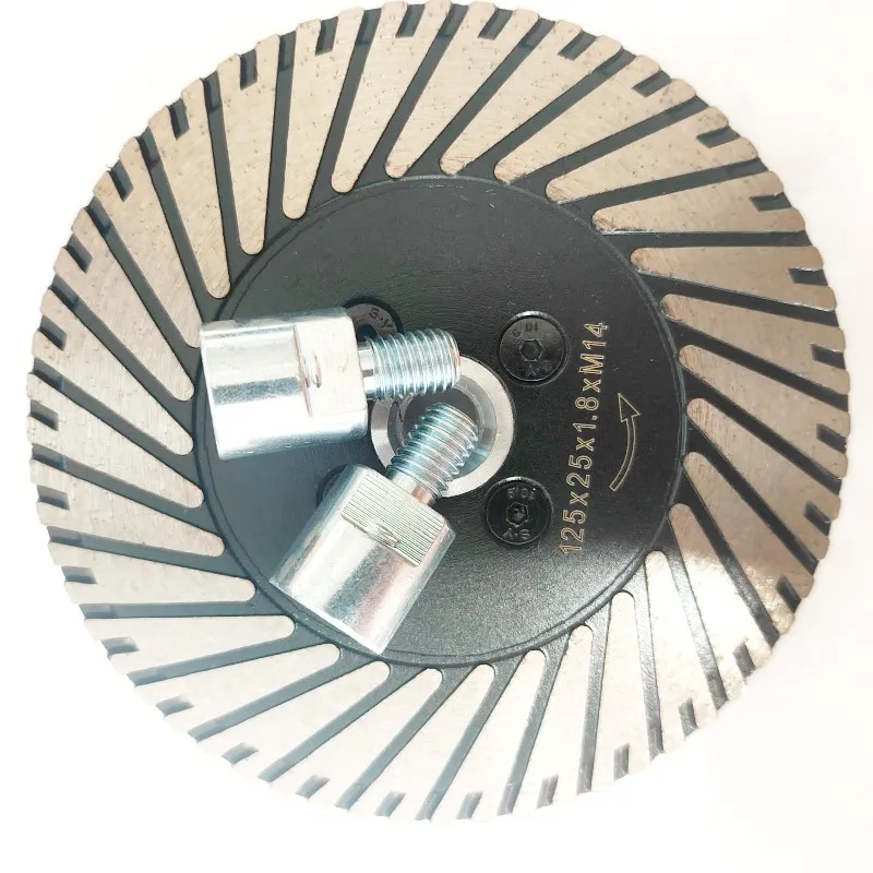 

125mm Turbo Diamond Saw Blade 2-in-1 for Stone Tile Concrete Marble Cutting Grinding with Protective Teeth