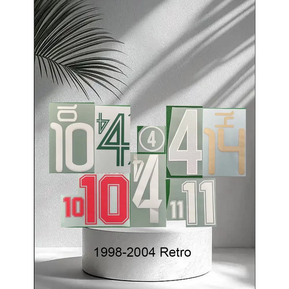 Conjunto de Nome e Número Retrô Chicharito MEXICO 1998-2004, dourado, da seleção mexicana de futebol C.VELA, termocolante, qualidade AAA, 1998 2010