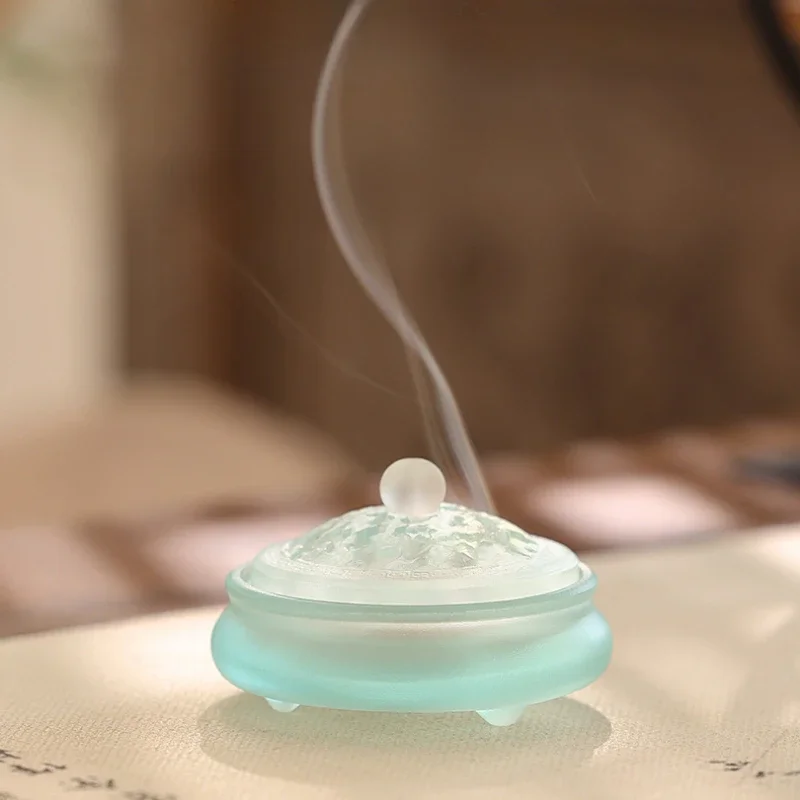 Xiangyun Coloured Glaze Incense Burner New Household Indoor Agarwood Sandalwood Stove Tea Ceremony Creative Niche Incense Burner