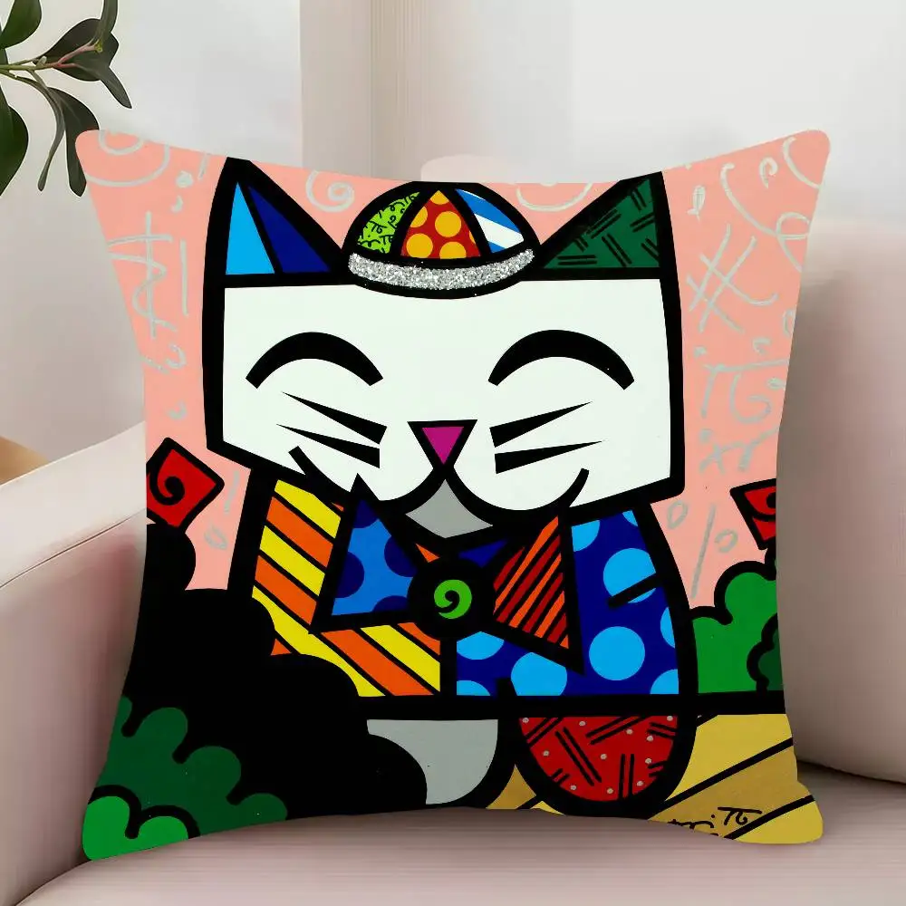 Luxury Fashion B-Brittos Art Pillow Case Decor Protective Covers Comfortable soft for Sofa Living Room Home office