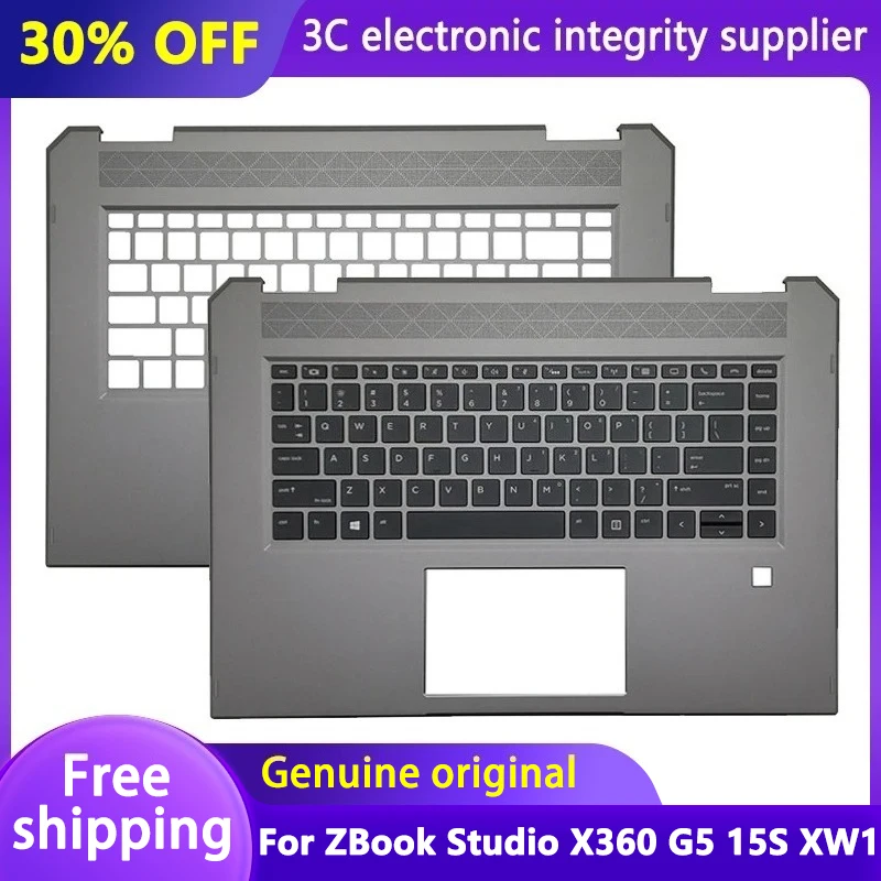 

New US Keyboard For ZBook Studio X360 G5 15S XW1 Laptop Palmrest Upper Cover Top Case English Keyboard Touchpad Replacement