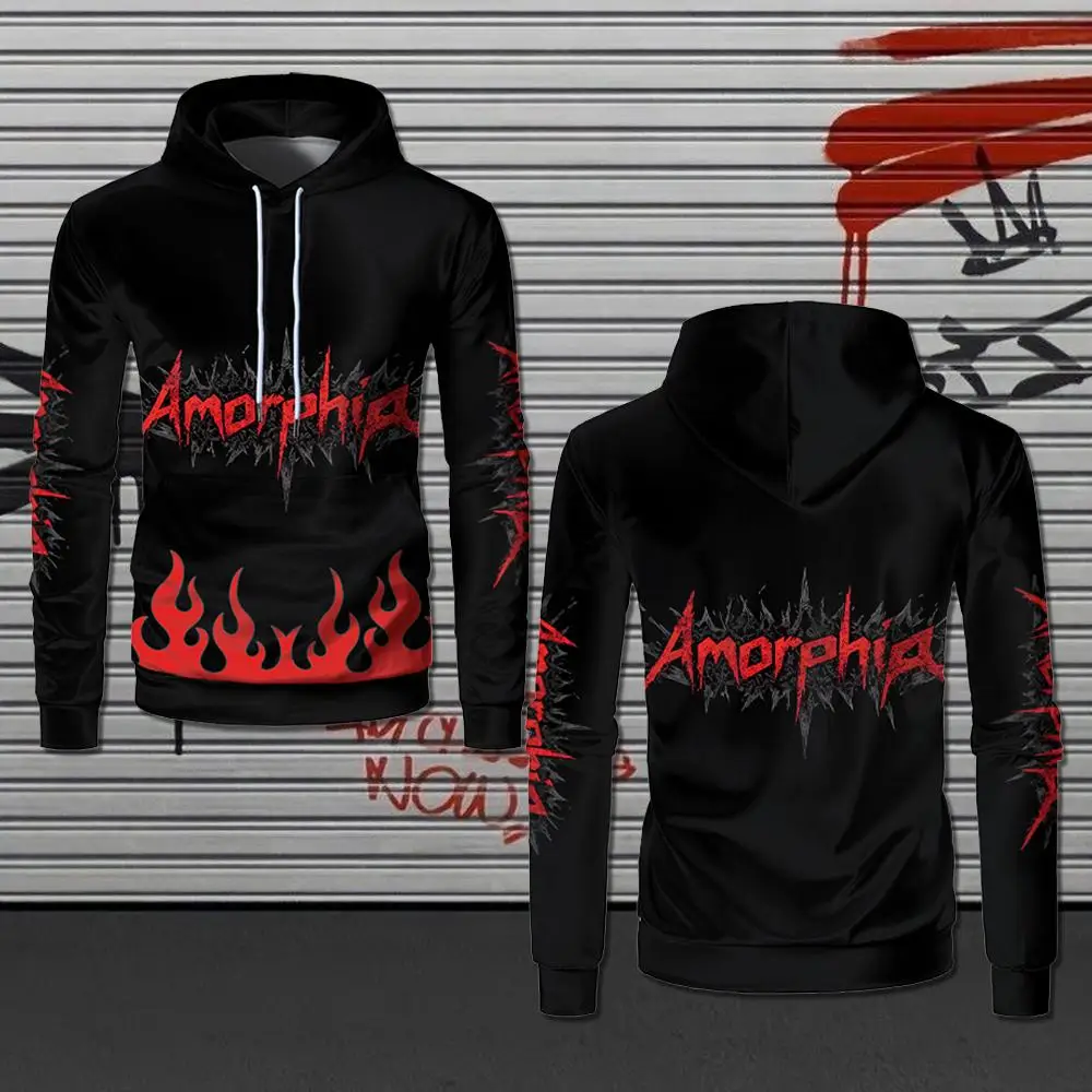 

Heavy Metal Gothic Style Hoodies Rock Punk Flame Letter Print Fashion Streetwear Autumn Warm Long Sleeve Pullover Sweatshirt