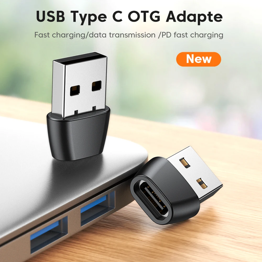 AUFU USB To Type C Adapter OTG Type C Male To USB Female Converter For Laptop Macbook Xiaomi Samsung USBC Adaptador Tipo C A Usb