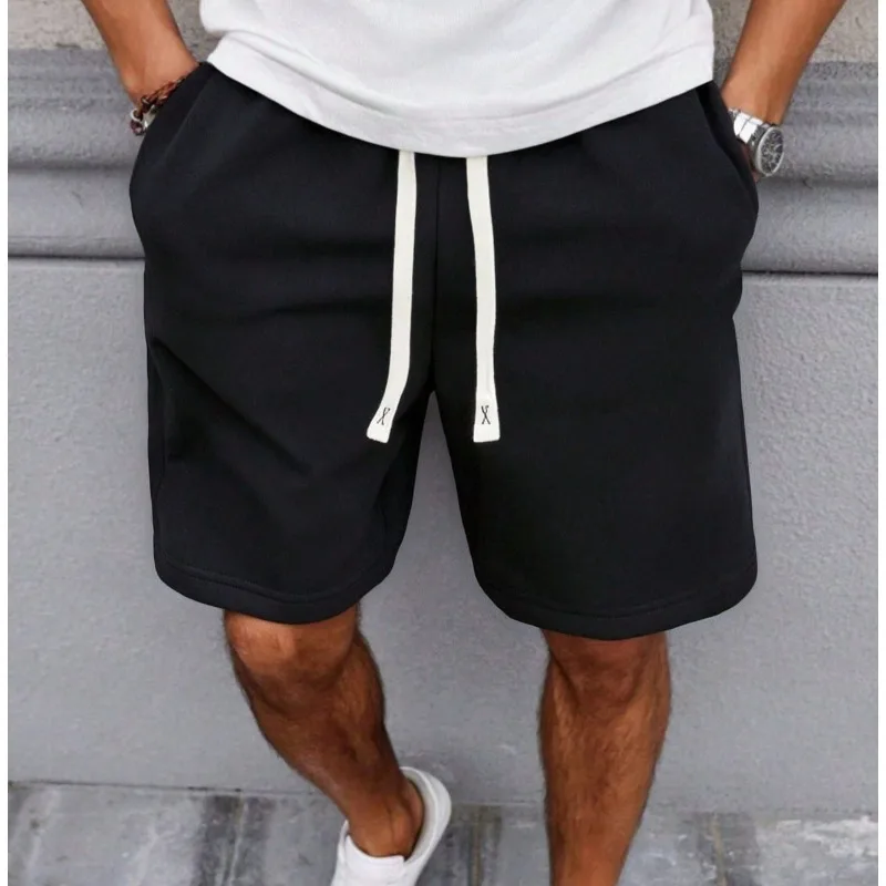 

Мужские однотонные модные шорты, мужские повседневные простые однотонные шорты в стиле Y2K, спортивная уличная одежда
