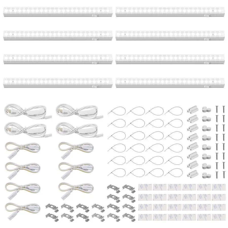 

Светильники T5 для растений в помещении, 30-сантиметровые светильники для выращивания растений в помещении, белый свет 5000K, полный спектр, с индивидуальным выключателем