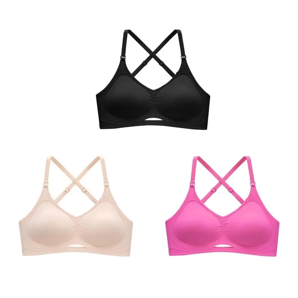 Comodo reggiseno a V profondo senza fili antiurto, anti-cedimento, senza tracce, push up, intimo, reggiseni senza cuciture regolabili da palestra