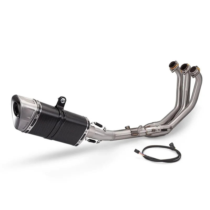 Stainless Steel Modified Exhaust Pipe Non-Destructive Installation for Yamaha MT09 Motorcycle 21-23