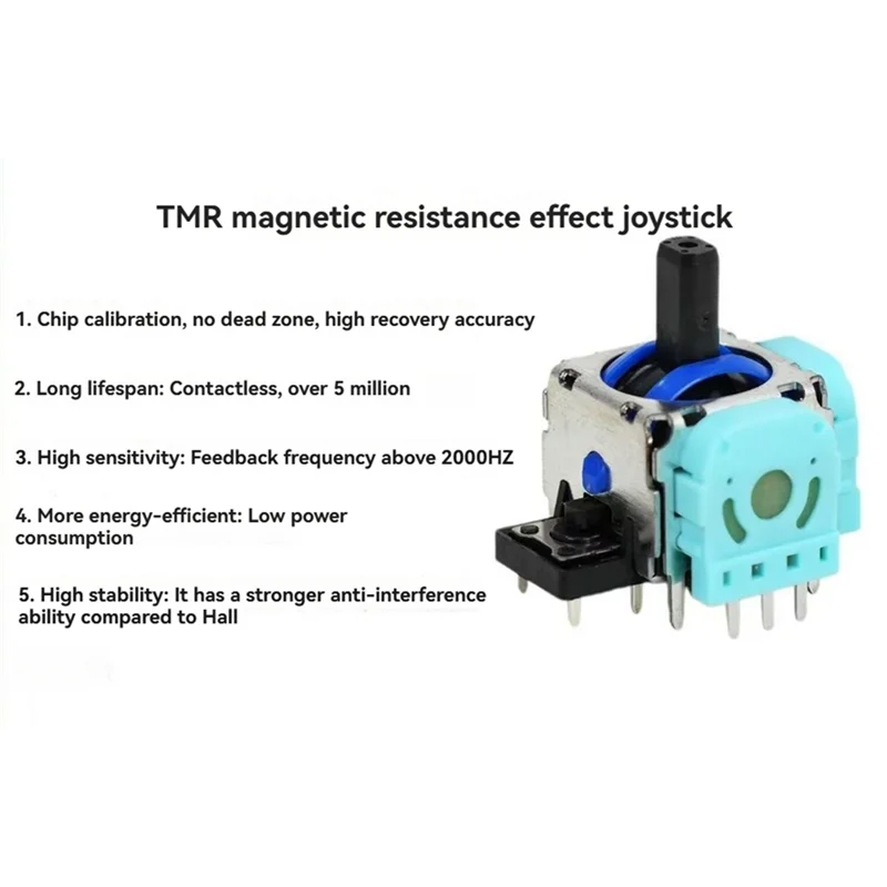 ABSQ-For PS5 TMR المغناطيسية قاعة تأثير عصا التحكم تحكم إصلاح استبدال أجزاء لملحقات وحدات تحكم الألعاب