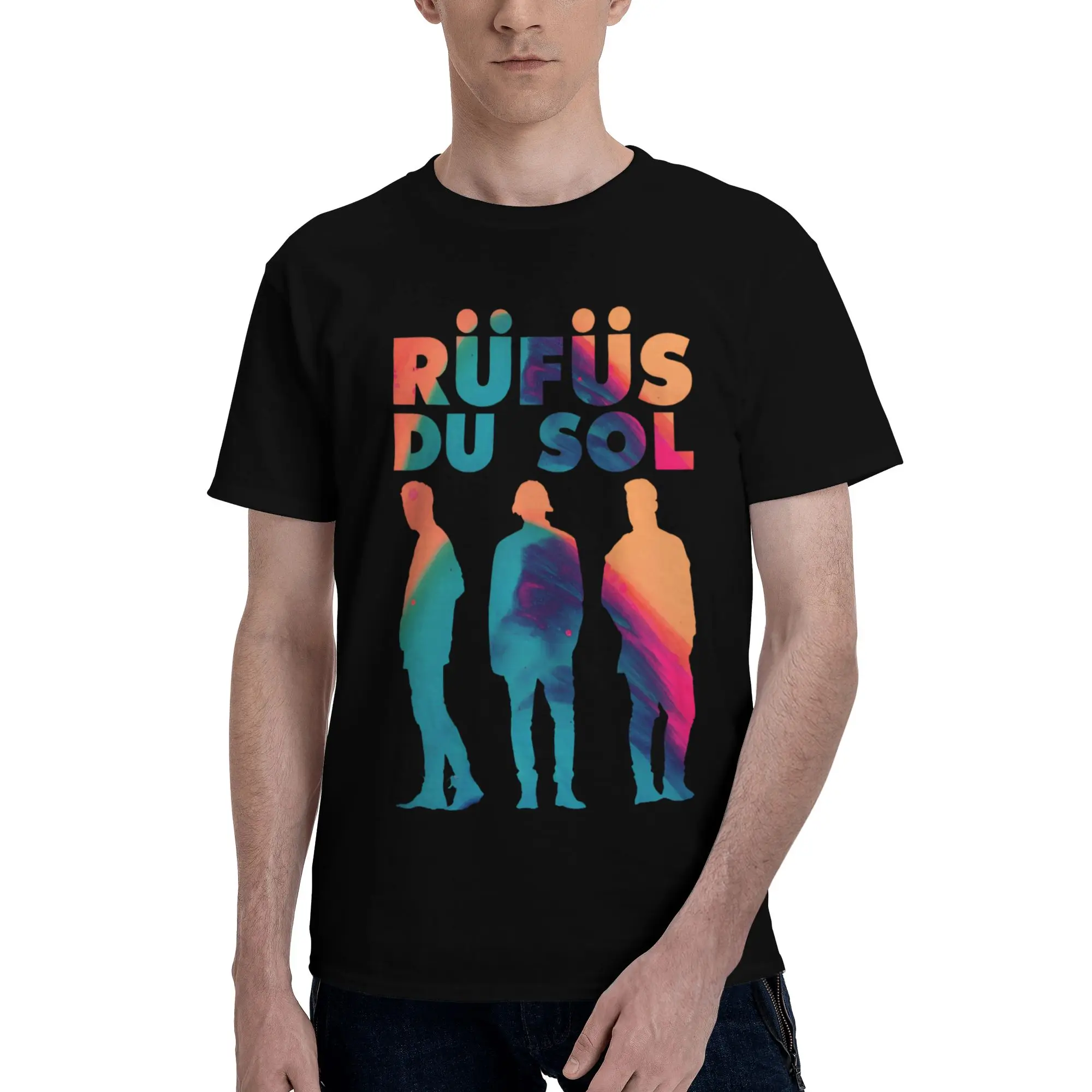 Rufus Du Sol 2026 Concert Graphic Print T Shirt for Men Women  Pure Cotton  Tee Shirt Clothing