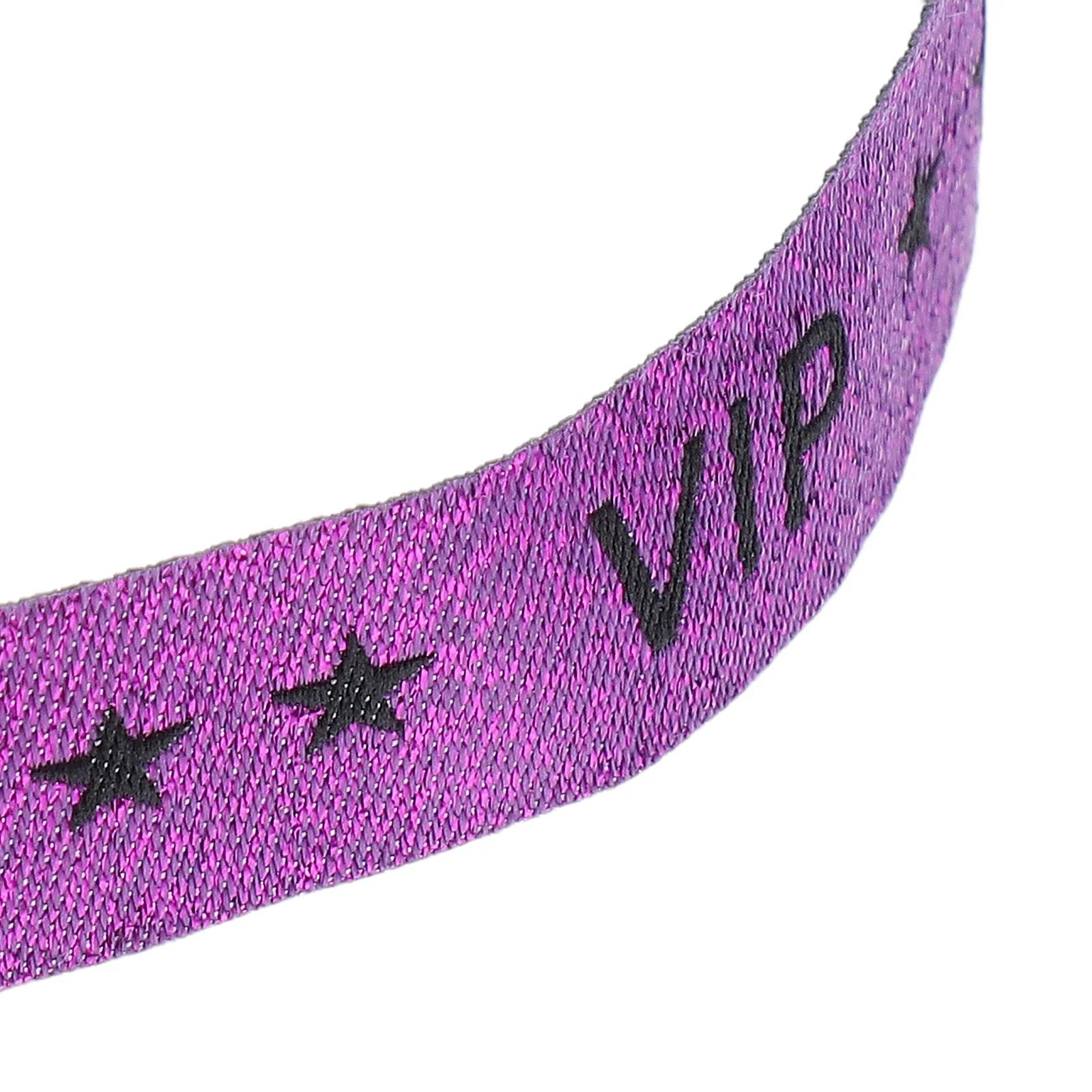 Braccialetti VIP da 20 pezzi viola impermeabili per feste, concerti, festival, eventi, ammissione, fasce di identificazione in tessuto stampate